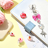 5Pcs PVC Mobile Dustproof Plugs & Iron Cell Phone Holder Stand HJEW-SW00358-6