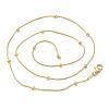 PVD Vacuum Plating 304 Stainless Steel Round Snake Chain Necklaces STAS-A051-08G-1