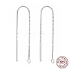 Anti-Tarnish Rhodium Plated 925 Sterling Silver Stud Earring Findings STER-E051-B-01P-6