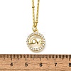 Brass Clear Cubic Zirconia Pendant Necklaces for Women NJEW-A039-02C-G-5