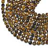 Natural Yellow Tiger Eye Beads Strands G-K389-B51-01-3