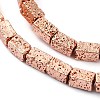 Electroplated Natural Lava Rock Beads Strands G-I360-K02-03-3