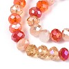 Electroplate Glass Beads Strands EGLA-N022-02A-A01-3
