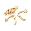 Oval Brass Fold Over Clasps KK-L289-005G-01-2