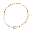 Brass Micro Pave Clear Cubic Zirconia Pendant Necklaces NJEW-JN03326-1