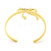 Bowknot Rack Plating Brass Pave Clear Cubic Zirconia Open Cuff Bangles for Women BJEW-P322-08G-3
