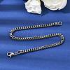 304 Stainless Steel Curb Chian Bracelets for Women Men BJEW-K240-12B-AS-3