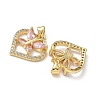 Brass Micro Pave Cubic Zirconia Pendants KK-L243-14G-04-2