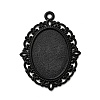 Electrophoresis Alloy Oval Pendant Cabochon Settings PALLOY-Q304-50-NR-1