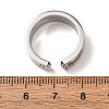304 Stainless Steel Cuff Open Rings SA-CBACA70-01A-P-5