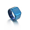 Square Stainless Steel Finger Rings WGB1DFB-12-2