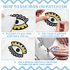 AHADEMAKER Computerized Embroidery Cloth Iron on/Sew on Patches DIY-GA0004-21-4