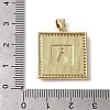 Brass Micro Pave Cubic Zirconia Pendants KK-K385-022G-3