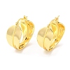 Rack Plating Brass Feather Hoop Earrings for Women EJEW-D059-27G-1