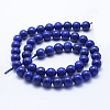Natural Lapis Lazuli Beads Strands G-P342-01-8mm-AA-2