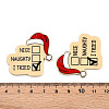Christmas Series Printed Opaque Acrylic Pendants OACR-Q080-01B-3