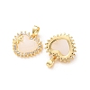 Brass Micro Pave Clear Cubic Zirconia Pendants KK-A304-26G-4
