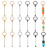 15Pcs 5 Colors Iron Bar Beadable Keychain Clasps AJEW-TA0002-14-1
