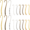 18Pcs 9 Style Tibetan Style Alloy Bookmarks Findings with Hole AJEW-SC0002-57-1