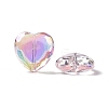 UV Plating Rainbow Iridescent Acrylic Beads PACR-H001-10-4