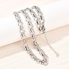 8MM 304 Stainless Steel Twisted Ring Link Chain Necklaces NJEW-Z105-04P-02-3