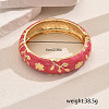 Vintage Elegant Flower Alloy Hinged Bangles for Women's Holiday Wear RJ0827-1-1