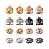 Hollow Brass Micro Pave Clear Cubic Zirconia Beads ZIRC-TA0001-16-2