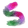 Transparent Painted Glass Beads Strands DGLA-A034-T8mm-A06-1