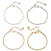 4Pcs 4 Colors Brass European Style Bracelet Making MAK-FS0001-04-2