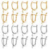 DICOSMETIC 24Pcs 4 Styles Brass Hoop Earring Findings KK-DC0003-13-1