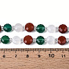 Natural Red Agate & Green Agate & Red Jasper Beads Strands G-T144-19A-01-5