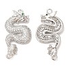 Brass Micro Pave Clear Cubic Zirconia Connector Charms KK-Q775-08P-1