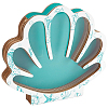 Shell Shape Wooden Jewelry Display Cases with Visible Window ODIS-SP0001-14A-1