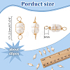 40Pcs Natural Freshwater Pearl Copper Wire Wrapped Rice Connector Charms PALLOY-PH01689-2