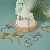 8Pcs 8 Styles Tibetan Style Alloy Lobster Claw Claps AJEW-DC0001-25-4