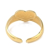 Ion Plating(IP) 304 Stainless Steel Enamel Heart with Eye Cuff Finger Rings RJEW-L107-062G-02-3