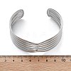 304 Stainless Steel Cuff Bangles BJEW-B108-13P-5