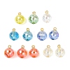 Electroplate Glass Pendants PALLOY-JF05532-05-1