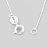 925 Sterling Silver Cage Pendant Necklaces NJEW-S415-10-6