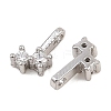 Brass Micro Pave Cubic Zirconia Charms KK-H538-19B-P-2