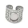 304 Stainless Steel Cuff Ring Components SA-CBA37BC-15B-P-2