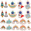 SUNNYCLUE 40pcs 10 style Alloy Enamel Pendants ENAM-SC0003-64-1