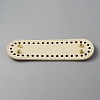 Oval PU Leather Knitting Crochet Bags Nail Bottom Shaper Pad LS-DIY-WH0349-98A-2