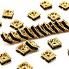 Brass Rhinestone Spacer Beads RSB074NF-04G-1