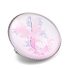 Breast Cancer Awareness Ribbon Glass Brooches LS-JEWB-L019-01A-2