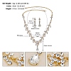 Alloy & Rhinestone Studs Earrings & Necklaces Set PW-WG15CAD-07-1