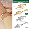 12Pcs 2 Colors Brass Box Clasps KK-BBC0017-39-2