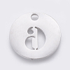 Non-Tarnish 304 Stainless Steel Pendants STAS-F233-06-P-2
