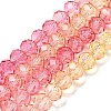 Transparent Painted Glass Beads Strands DGLA-A034-T6mm-A07-2