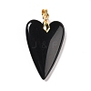 Natural Obsidian Pendants X-G-E570-01G-10-2
